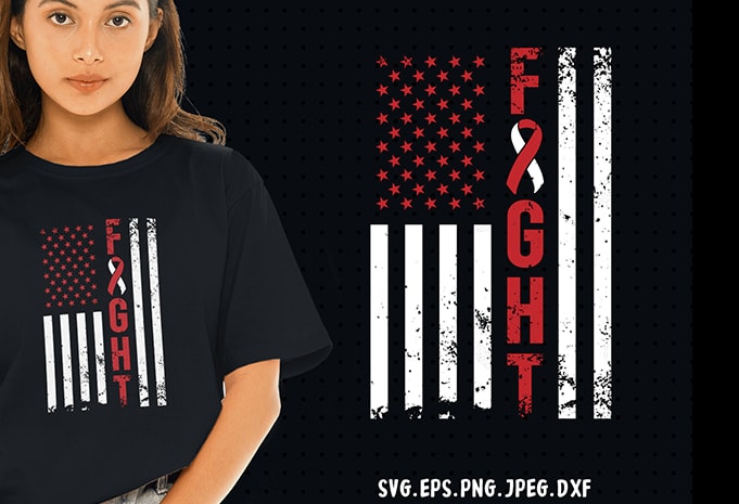 Fight Flag for Sickle Cell SVG – Cancer – Awareness – t shirt design to buy