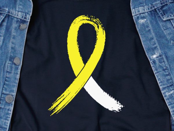 Brush ribbon for bone cancer svg – canceer – awareness – ribbon – design for t shirt