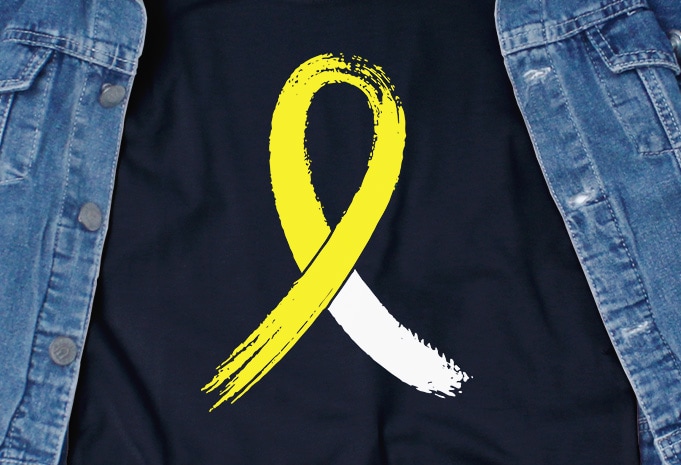 Brush Ribbon for Bone Cancer SVG – Canceer – Awareness – Ribbon – design for t shirt buy tshirt design