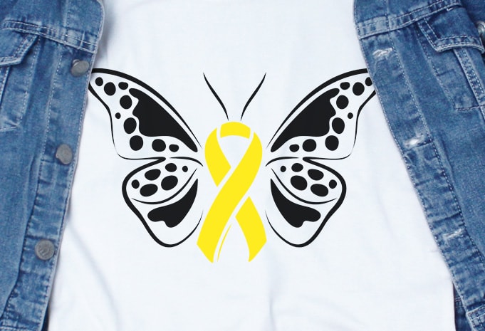 Butterfly Bone Cancer Ribbon SVG – Cancer – Awareness – shirt design png