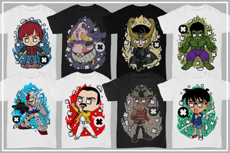 125 Cartoon Pop Culture #3 t-shirt design for sale