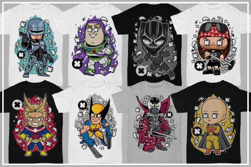 125 Cartoon Pop Culture #3 t-shirt design for sale