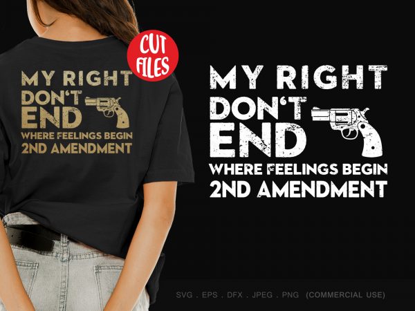 My right don’t end graphic t-shirt design