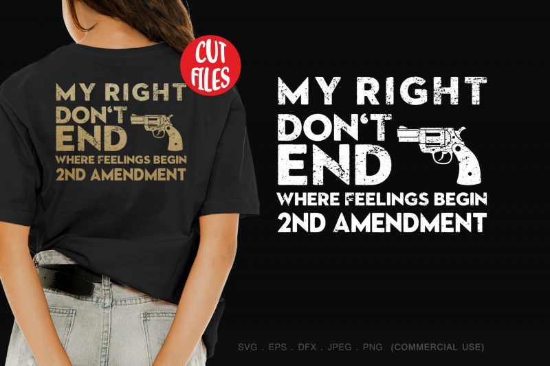 My right don’t end graphic t-shirt design