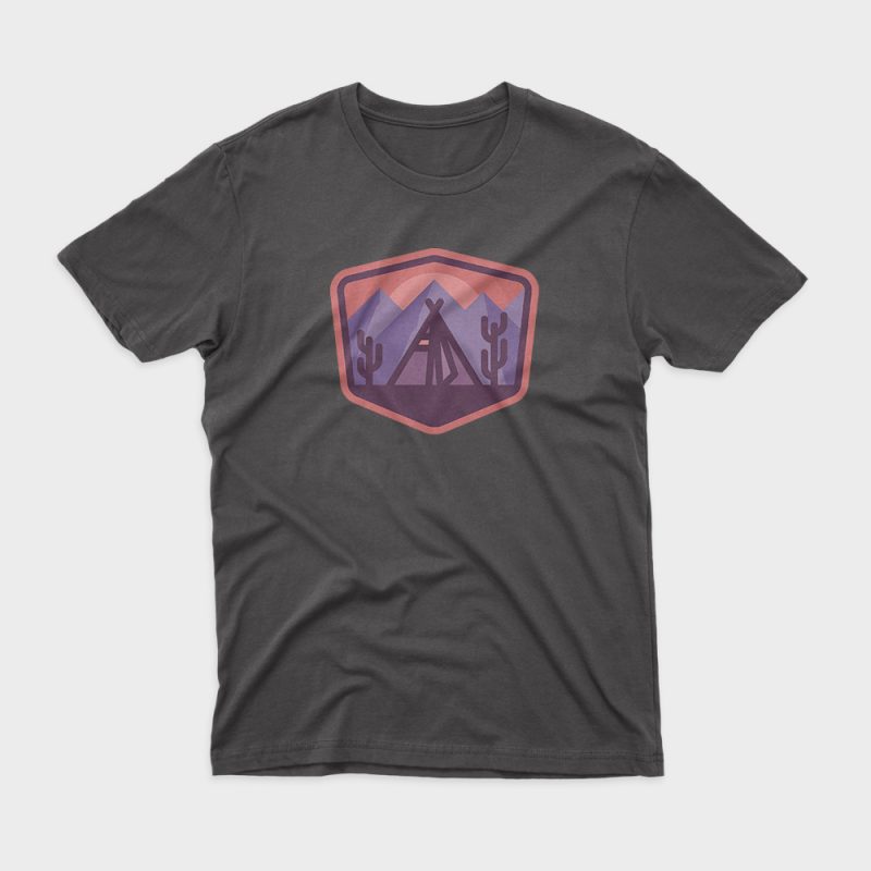 Camp and Cactus commercial use t-shirt design