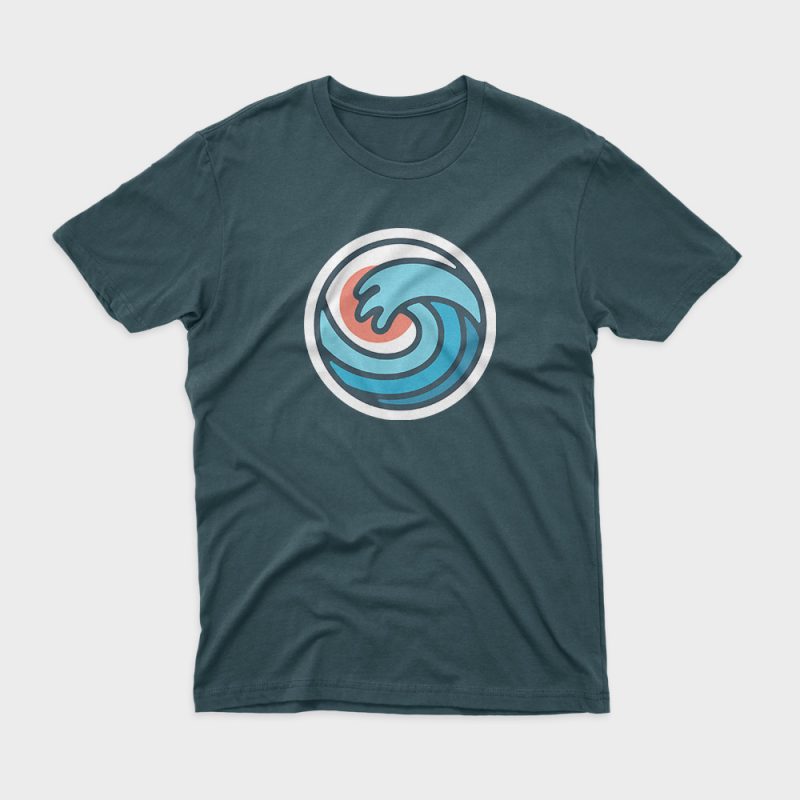 Wave graphic t-shirt design