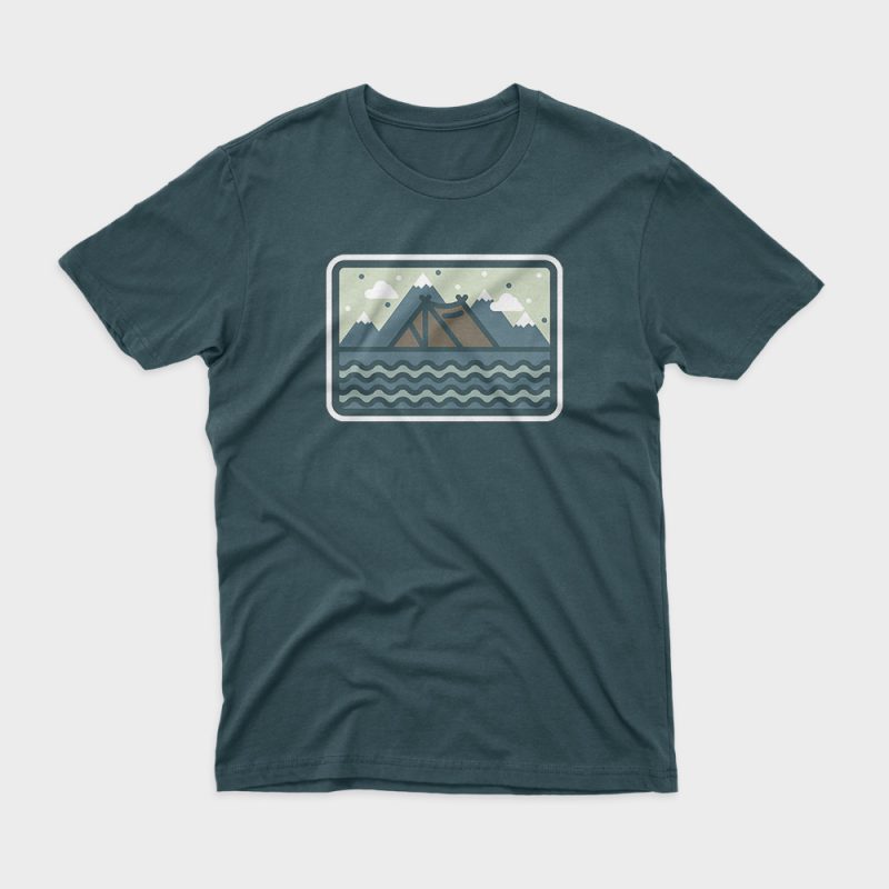 Camp Mountain Beach View t shirt design for purchase