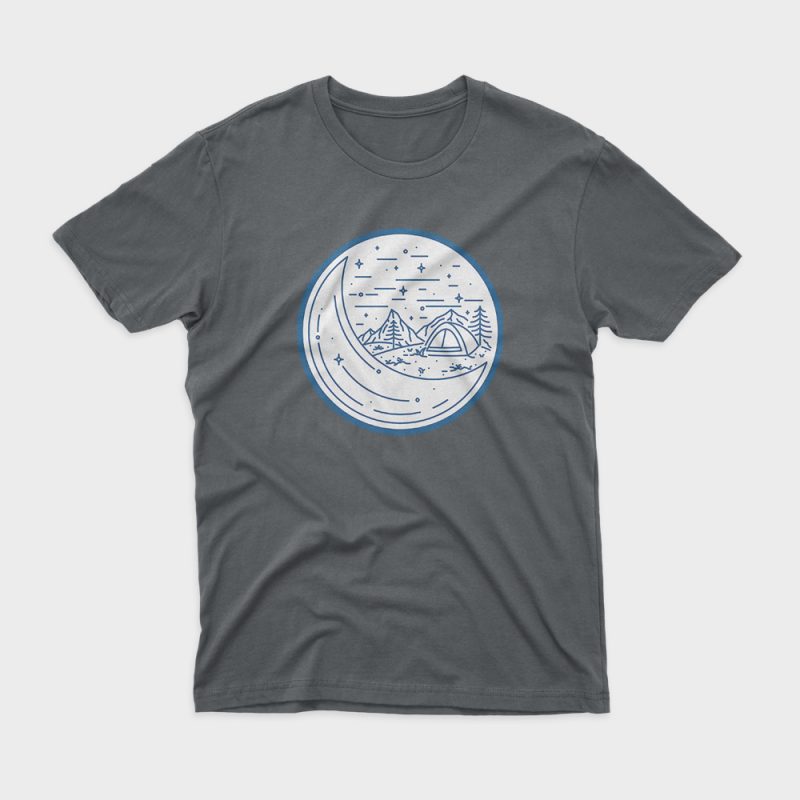 Night Camping graphic t-shirt design