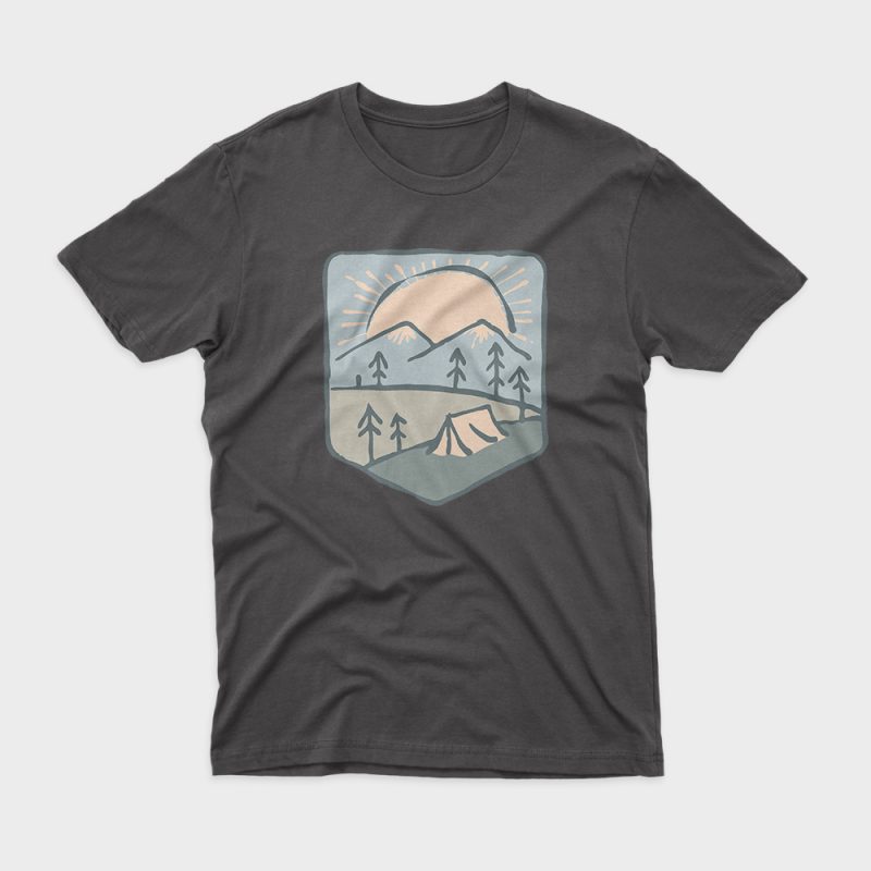 Camping t-shirt design for commercial use - Buy t-shirt designs