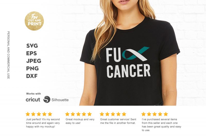 Fu Cancer t-shirt design png