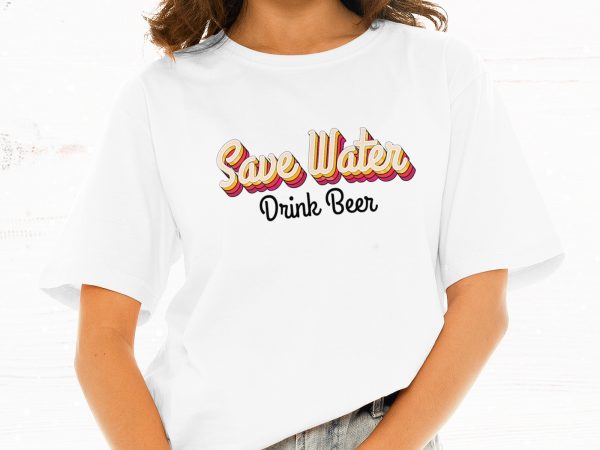 Save water drink beer t shirt design for purchase