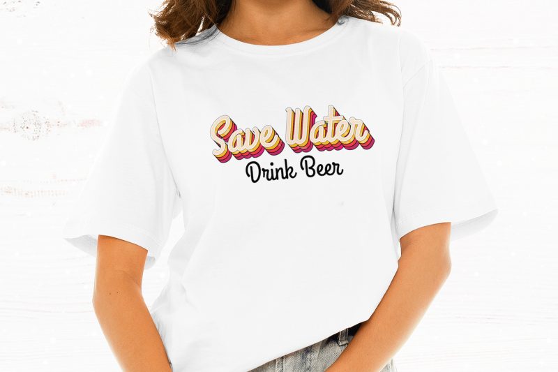 Save Water Drink Beer t shirt design for purchase