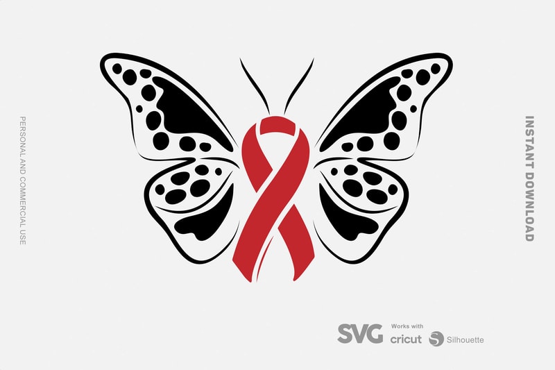 Download Sickle Cell Awareness Butterfly SVG - Cancer - Awareness ...