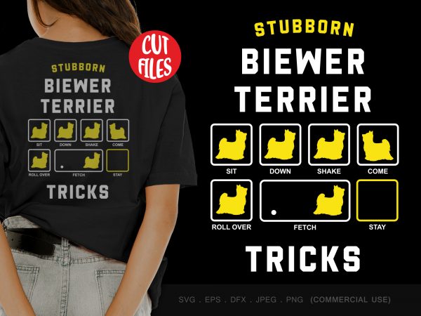 Stubborn biewer terrier tricks t-shirt design png