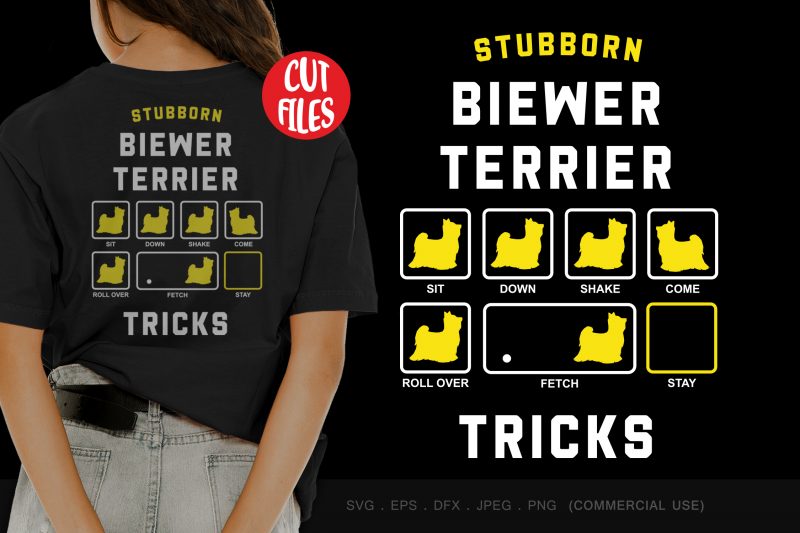 Stubborn biewer terrier tricks t-shirt design png