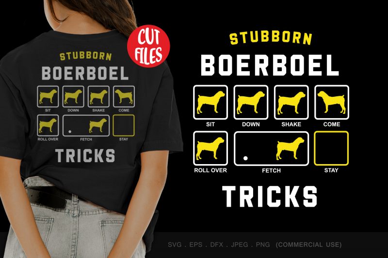 Stubborn boerboel tricks buy t shirt design