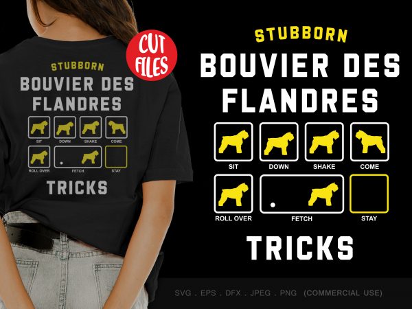 Stubborn bouvier des flandres shirt design png