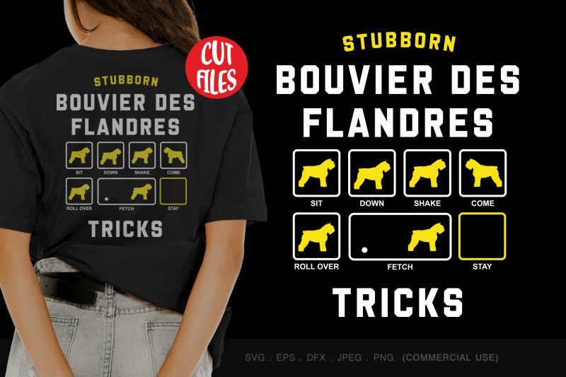 Stubborn bouvier des flandres shirt design png