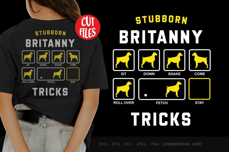 Stubborn britanny tricks graphic t-shirt design - Buy t-shirt designs