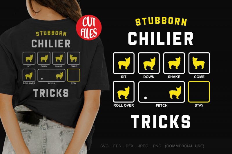 Stubborn chilier tricks design for t shirt vector shirt designs