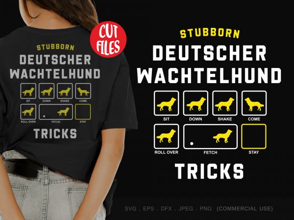 Stubborn deutscher wachtelhund tricks t-shirt design png