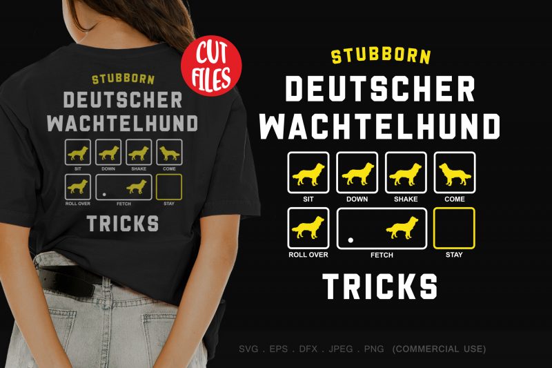 Stubborn deutscher wachtelhund tricks t-shirt design png