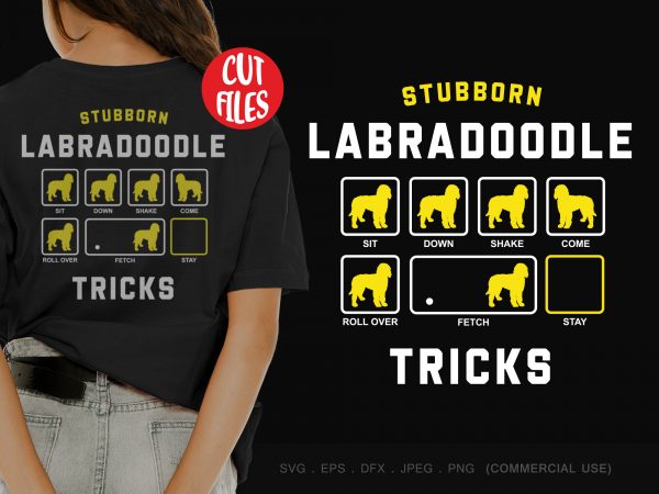 Stubborn labradoodle tricks t-shirt design png