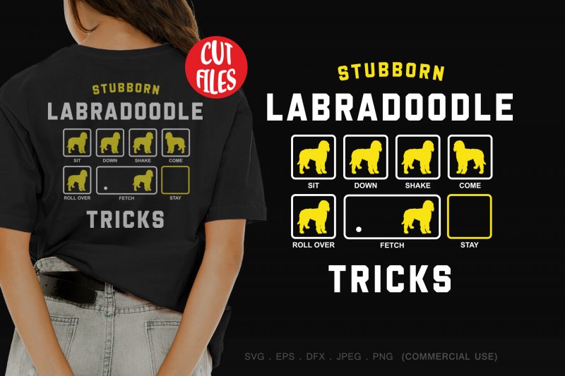 Stubborn labradoodle tricks t-shirt design png