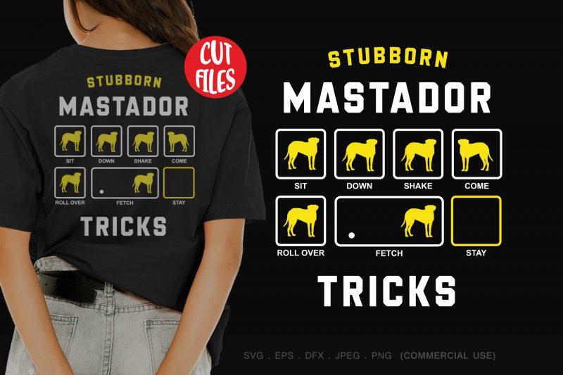 Stubborn mastador tricks ready made tshirt design