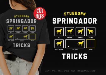 Stubborn springador tricks buy t shirt design artwork