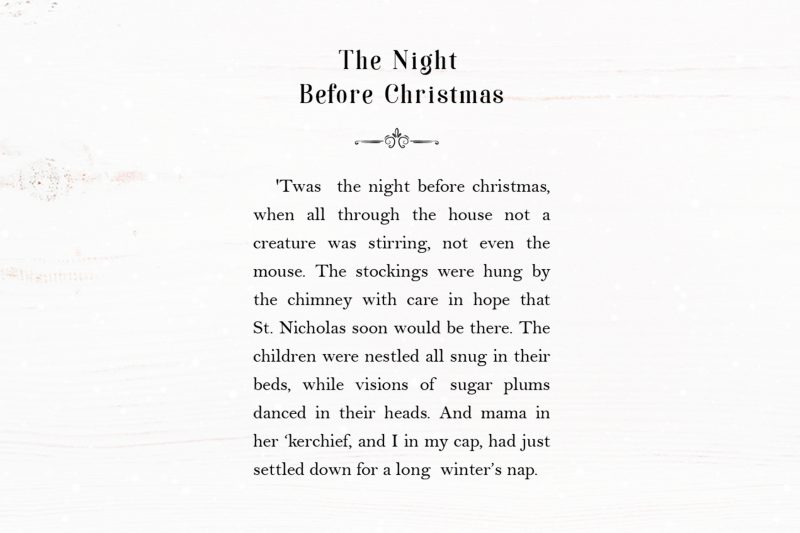 The Night Before Christmas design for t shirt graphic t-shirt design