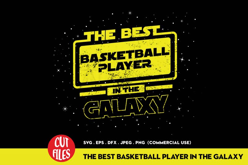 The basketball player in the galaxy buy t shirt design for commercial use