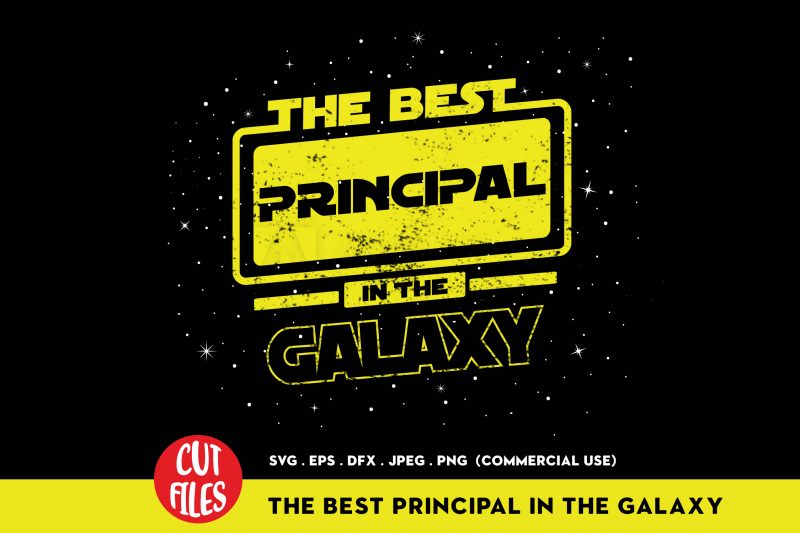 The Best Principal In The Galaxy print ready t shirt design