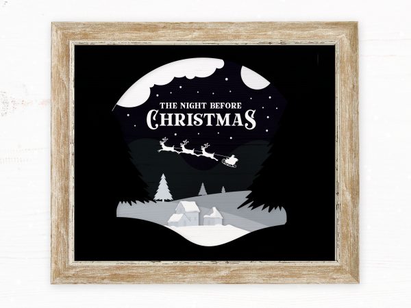 The night before christmas 2 design for t shirt graphic t-shirt design