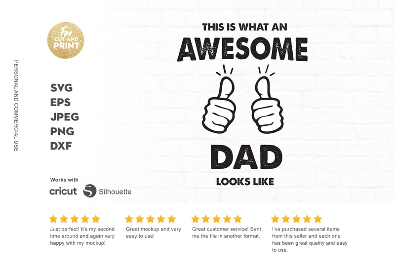 Download This is what an awesome dad looks like t-shirt design png