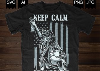 LIBERTY – Keep Calm Stay Safe t-shirt design png