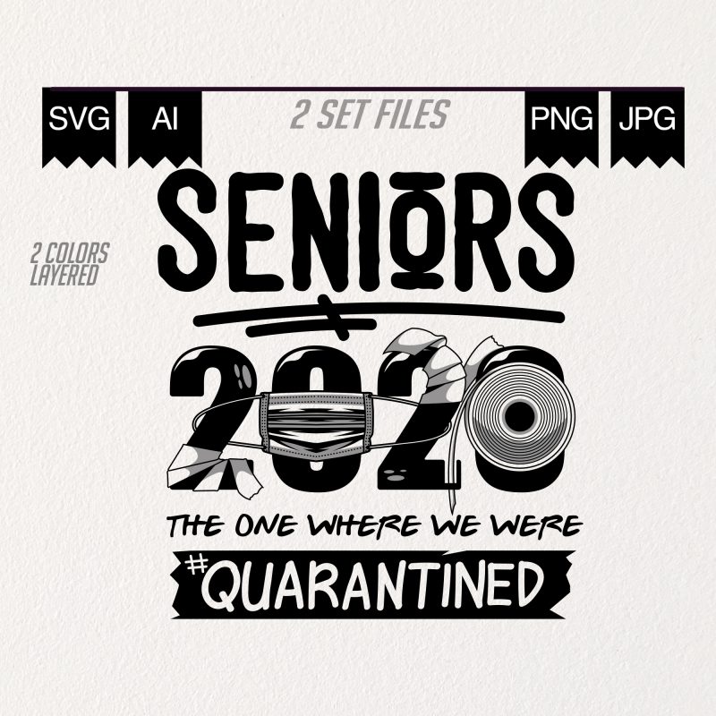 Seniors 2020 – Quarantined t-shirt design png