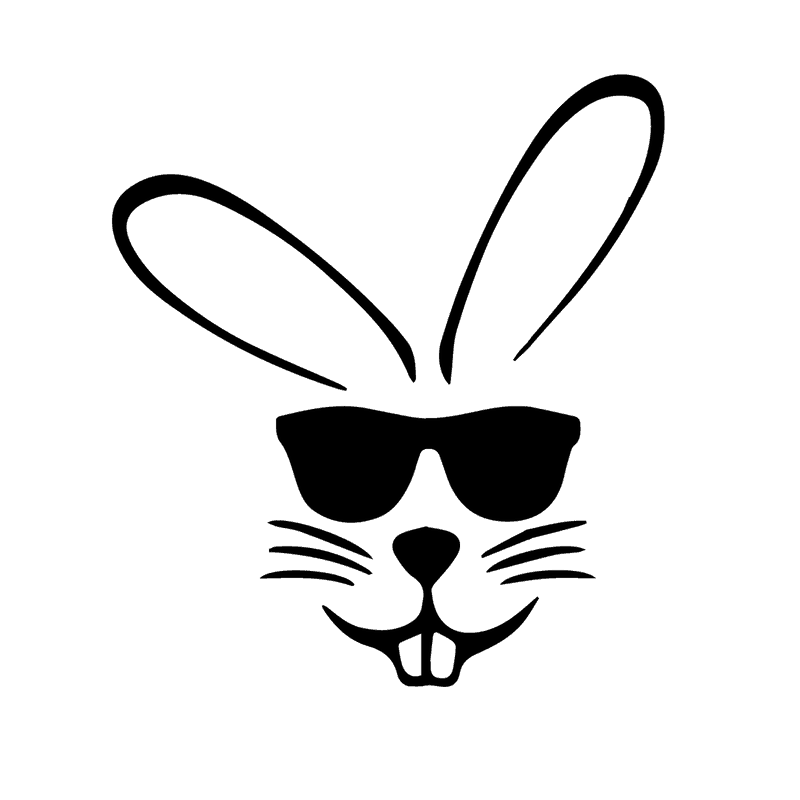 Bunny svg, bunny glasses, Bunny glasses svg t-shirt design for sale ...