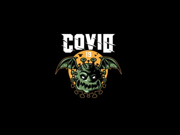 Monster covid 19 vector t shirt design