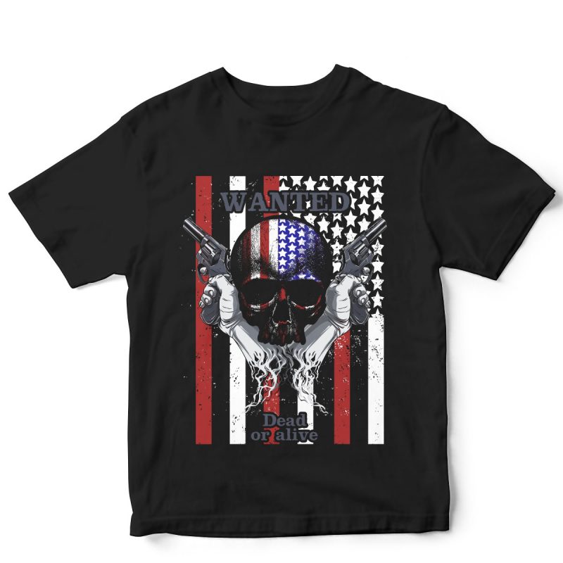 american skull t shirt design for download - Buy t-shirt designs