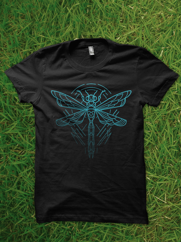 mecha dragonfly tshirt design