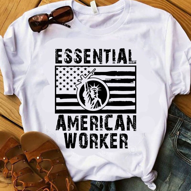 Download Essential American Worker SVG, America Flag SVG, Gun SVG t ...