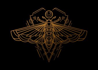 golden moth tshirt design