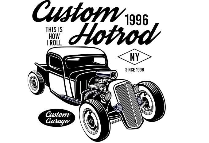 Hotrod vintage custom tshirt design - Buy t-shirt designs