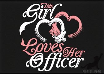 Love Officer t shirt design for download