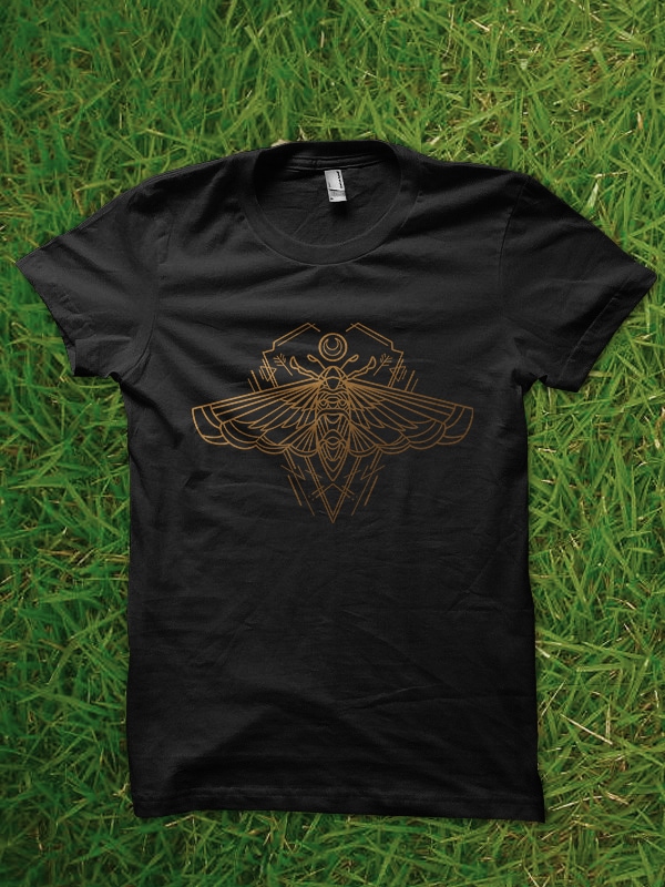 golden moth tshirt design