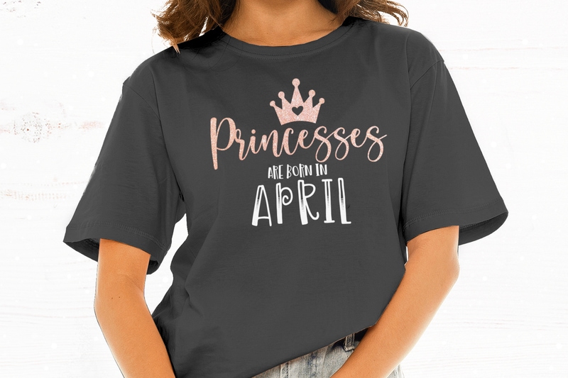 princess are born in april t shirt