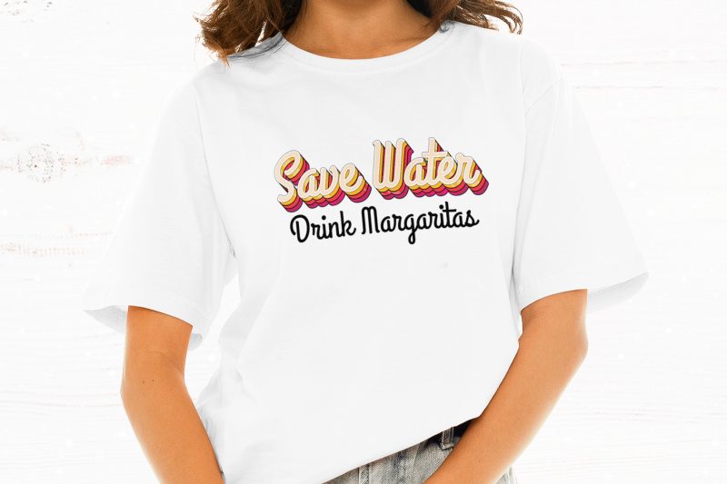 Save Water Drink Margaritas t-shirt design for sale