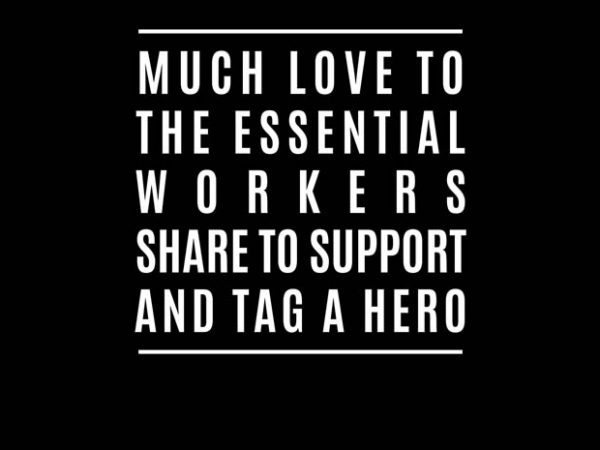 Covid 19 heroes essential t shirt design for download