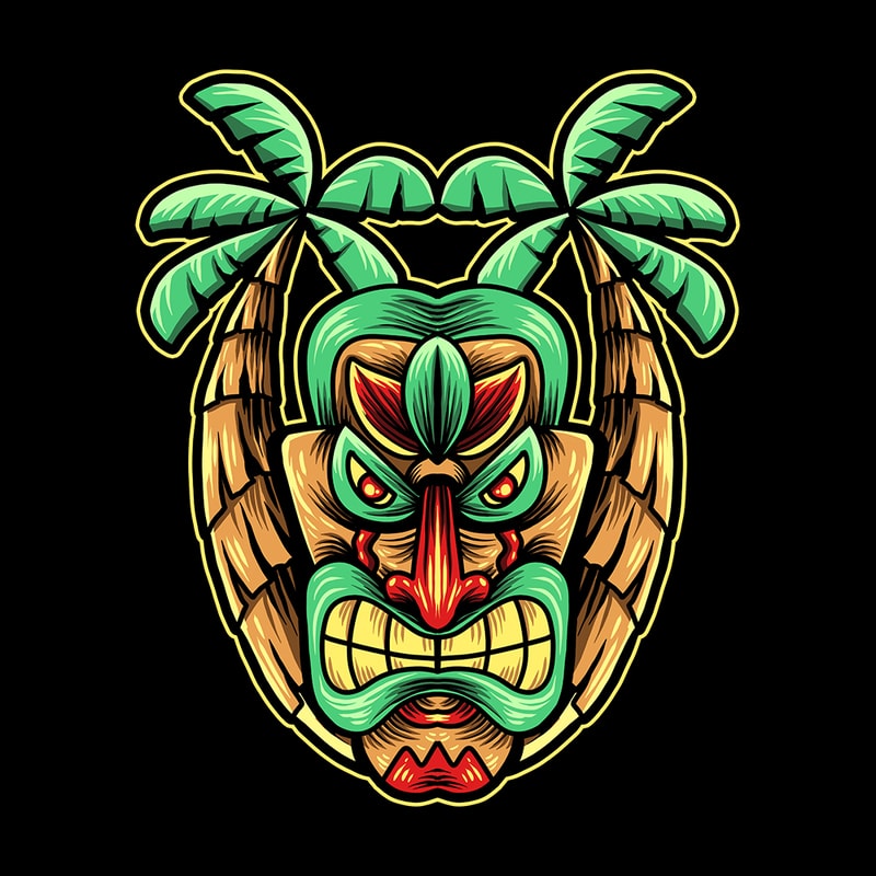 summer with tiki buy t shirt design artwork - Buy t-shirt designs